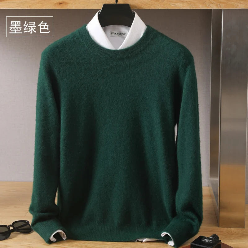 Leonard: Luxe 100% Pure Kasjmier Trui | Japanse Brei - O-Hals Pullover