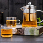 Elegante Glazen Theepot en Waterkoker Maker met Infuser – Perfect Gesteepte Theeset voor Keuken, Eten en Thuisgebruik