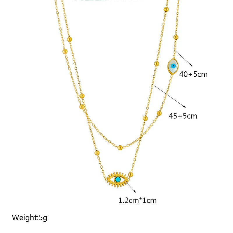 Halo Essence Evil Eye Gelaagde Ketting