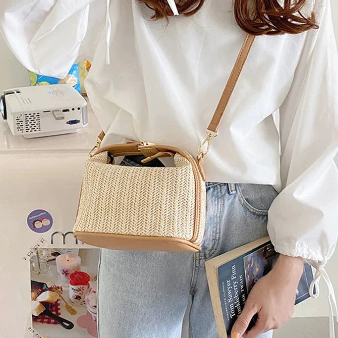 Trendy geweven emmertas - Summer Seaside Essential