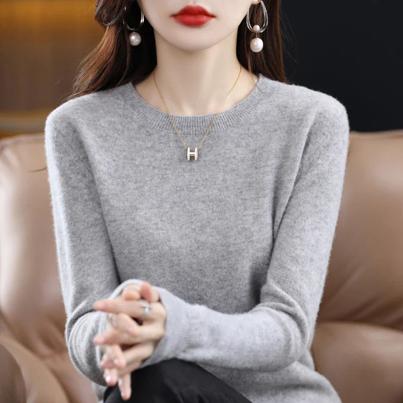Claire: Dames 100% Pure Wol Cashmere Trui