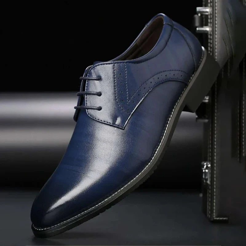 Heren Leren Oxford Schoenen Met Formele Brogue Details