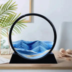 3D Bewegend Zand Kunstafbeelding | Diepzee Zandsculptuur Zandloper voor Ontspanning & Bureau Decor