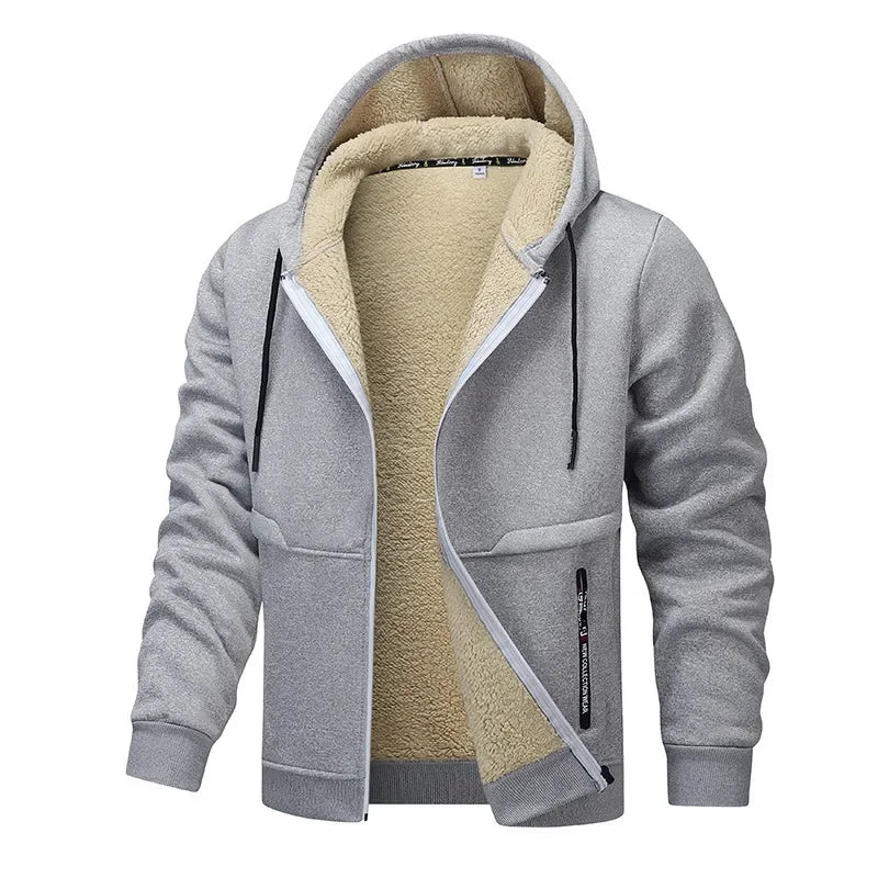 Heren Casual Fleece Bomberjas – Comfortabele Losse Pasvorm