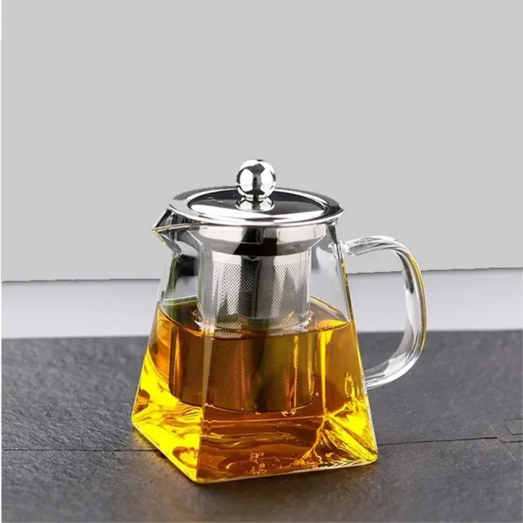 Elegante Glazen Theepot en Waterkoker Maker met Infuser – Perfect Gesteepte Theeset voor Keuken, Eten en Thuisgebruik