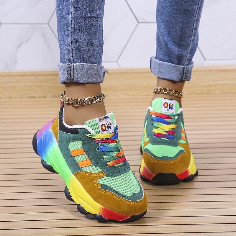 Mathilda Trainer | Casual orthopedische sneakers/schoenen in verschillende kleuren | Regenboogschoen