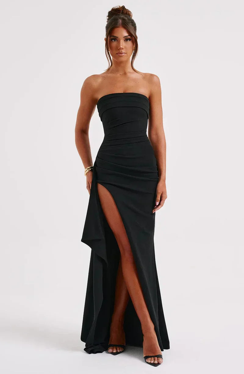 Scarlette - Gedraaide maxi-jurk zonder schouders 7