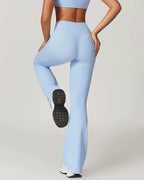 Twee-delige Crop Top en Flare Pant Leggings Set