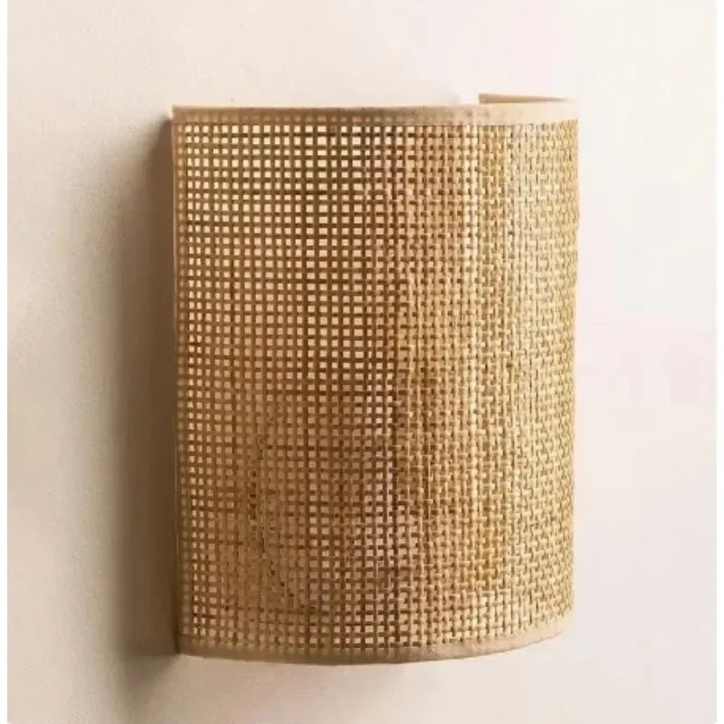 Variant image for Vintage Handgeweven Hennep Touw Wandlamp LED voor Slaapkamer en Eetkamer - Muurlamp met Natuurlijke Bruine Afwerking-1