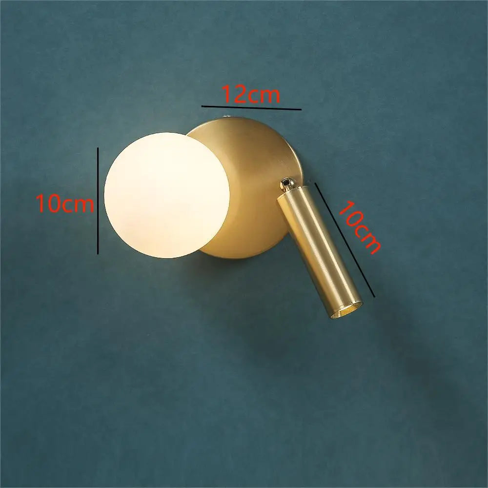 NordicRadiance LED Wandlamp - Scandinavisch Design met Roteerbare Kop voor Slaapkamer of Woonkamer