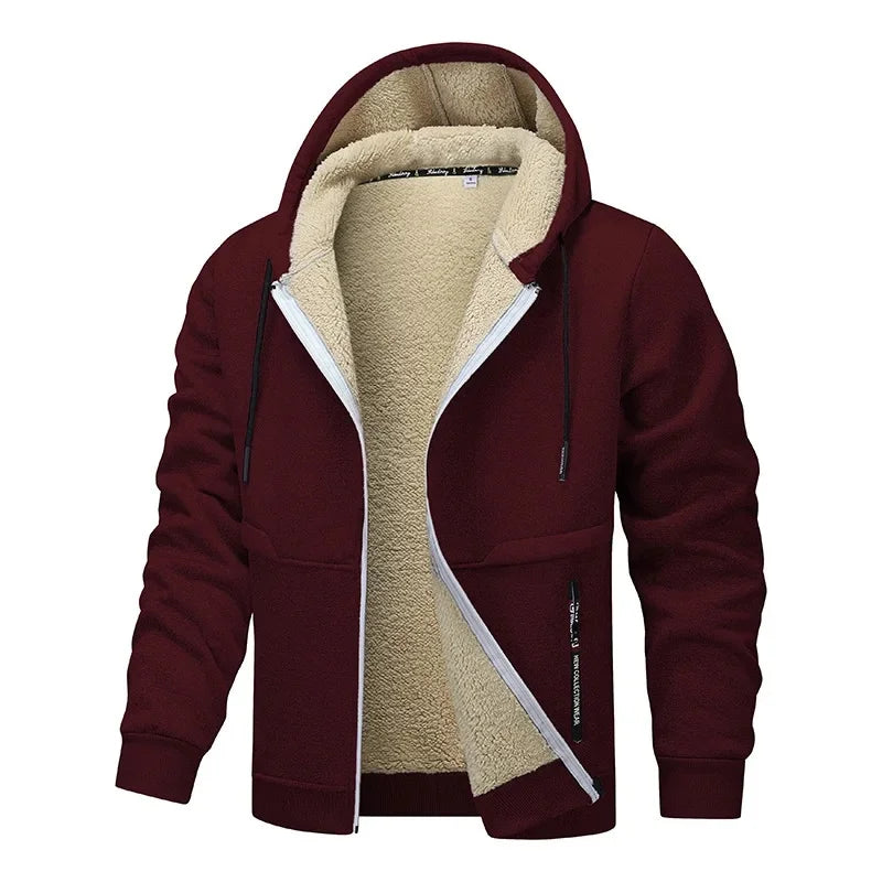 Heren Casual Fleece Bomberjas – Comfortabele Losse Pasvorm