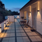 LumiSensor I Waterdichte Wandlamp met Verstelbare Stralingshoek – Zwart/wit