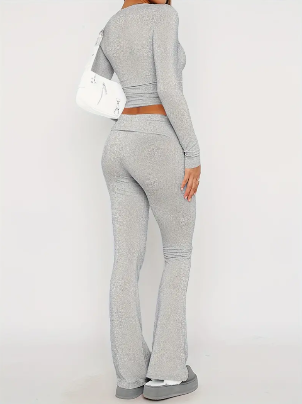 Chaveli - Comfortabele 2-Delige Flare Set Voor Dames kopen