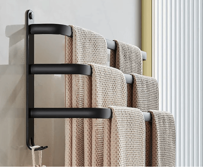 Badkamer Opbergplank Wandgemonteerd Handdoekhouder Slim