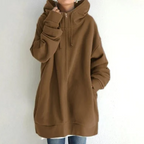 Dames Hoodie Met Rits Zacht Materiaal Voor Herfst En Winter
