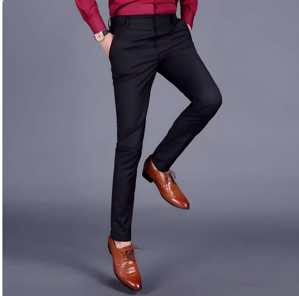 Stijlvolle Stretch Herenbroek - Alex Met Elastische Tailleband