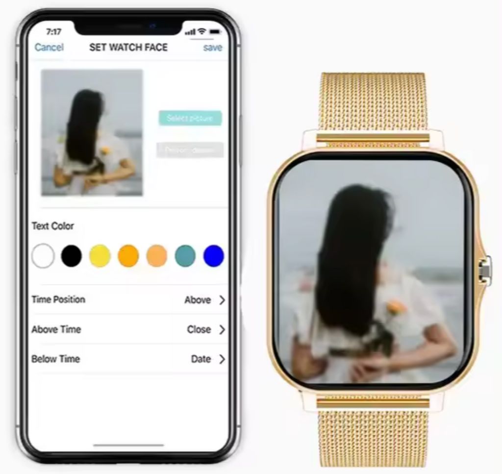 Vrouwen Smartwatch Gezondheid Wellness-Functies Ontwerp