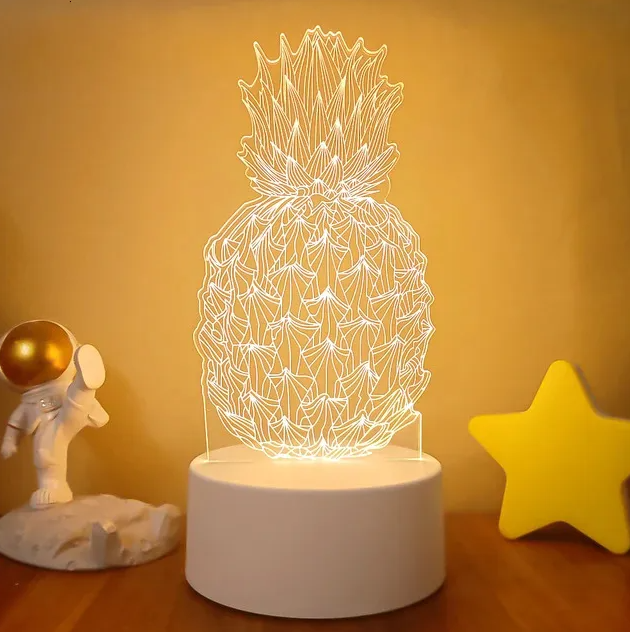TropiGlow - 3D Ananas LED Nachtlamp