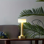 LunaHalo I Draadloze Tafellamp – LED, Oplaadbaar, Modern voor Slaapkamer