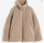 Lamswollenjack Dames Fleece Oversized Met Rits Staande Kraag - Winterjas Dames