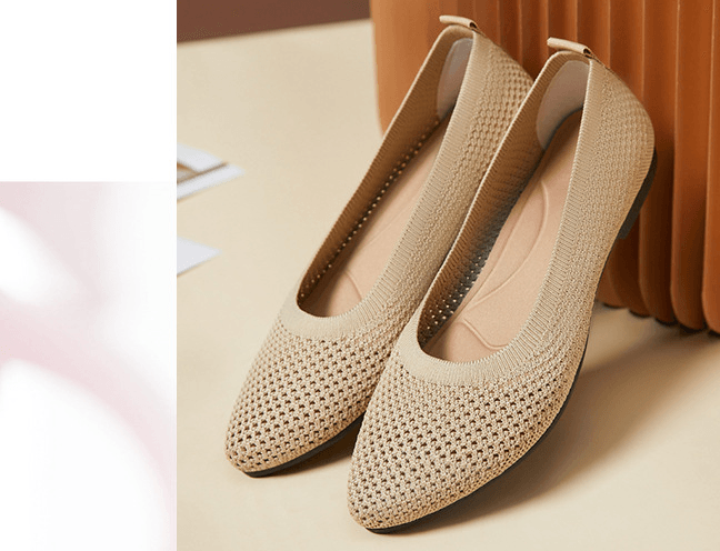 Sophie - Grijze orthopedische ballerina's/pantoffels