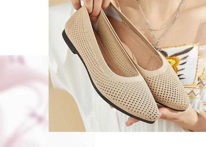 Sophie - Grijze orthopedische ballerina's/pantoffels