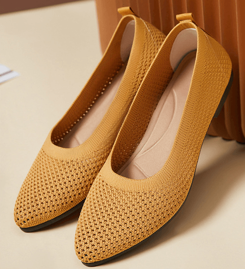 Sophie - Grijze orthopedische ballerina's/pantoffels