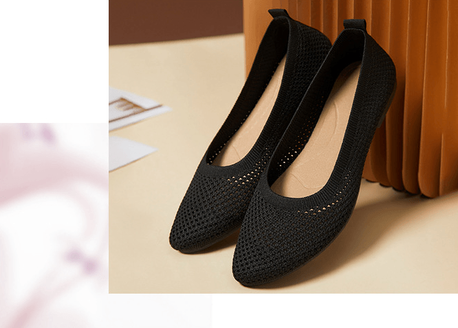 Sophie - Grijze orthopedische ballerina's/pantoffels