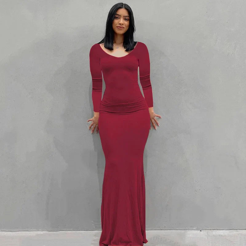 Aria zwarte bodycon maxi-jurk – sexy spaghettibandjes Y2K zomerse elegantie