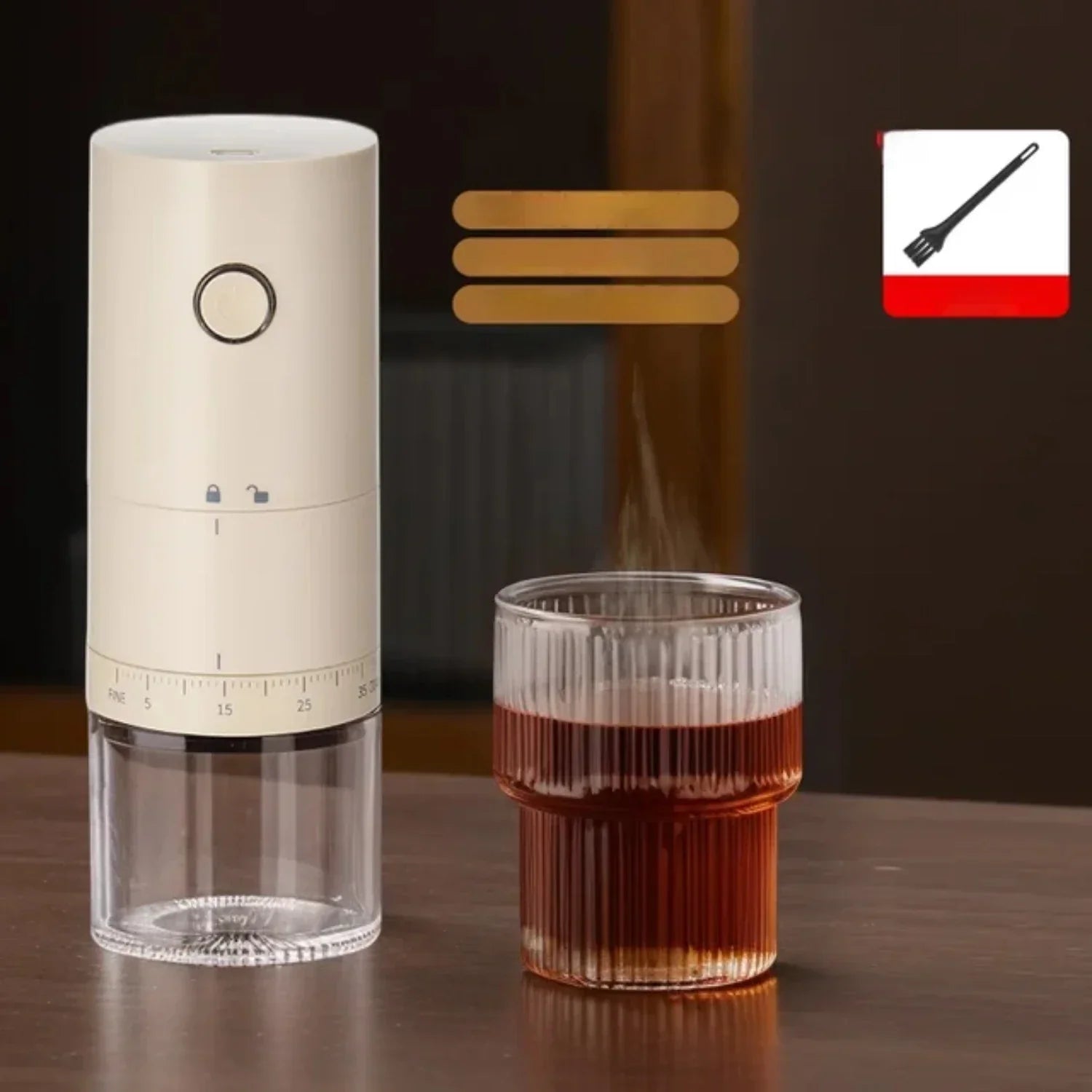 Elektrische Koffiebonenmaler – Strakke Huishoudelijke Keukenaccessoire voor Versgemalen Koffie