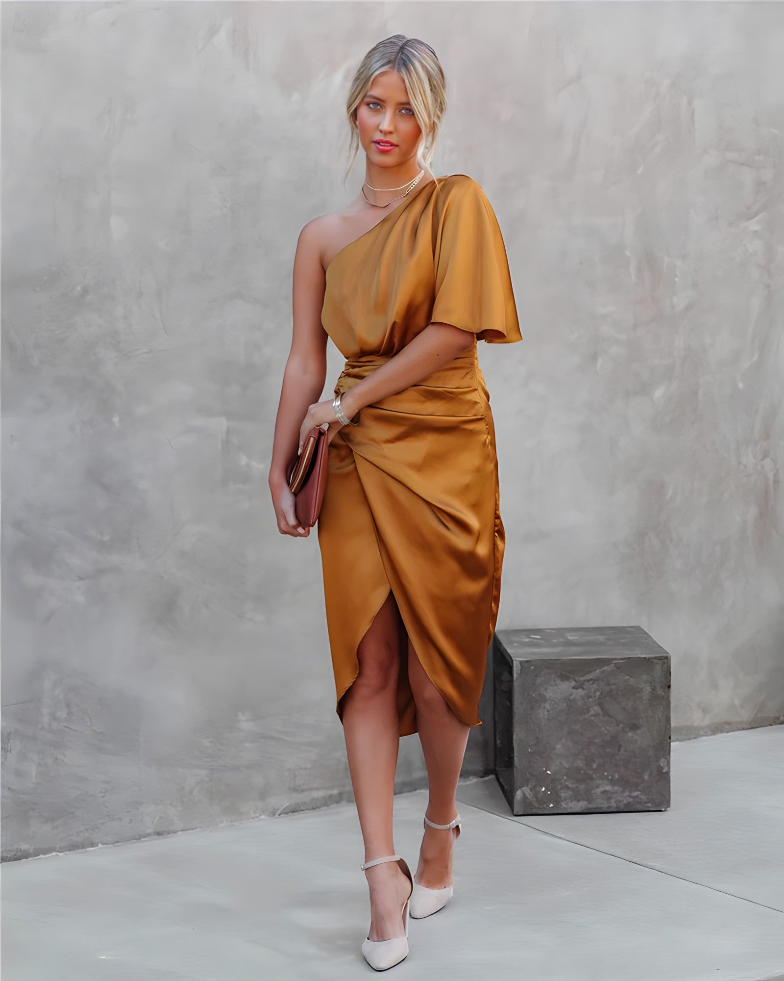 Alicia | Elegante zijden feestjurk