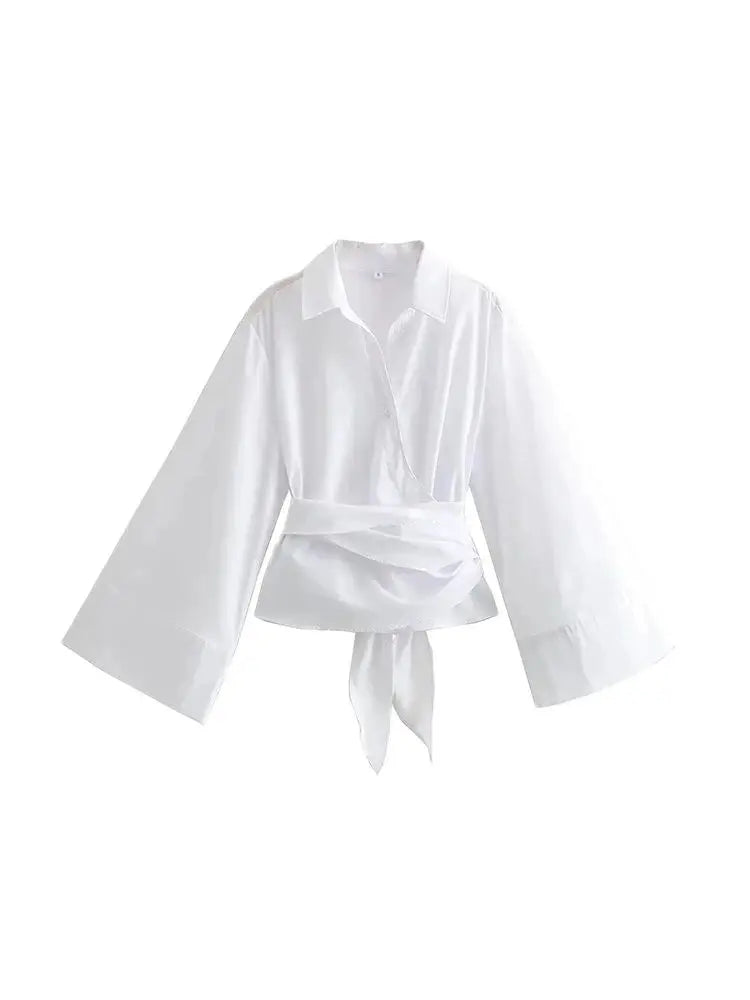 Dames Blouse Zwart M Polyester met Lange Mouwen en Vlinderdas-3