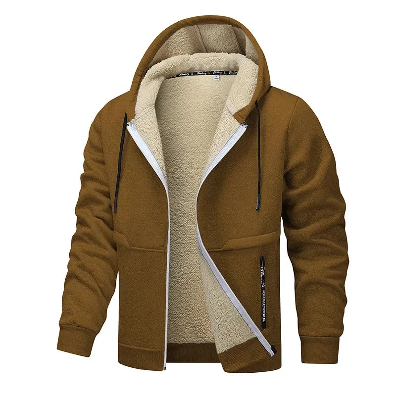 Heren Casual Fleece Bomberjas – Comfortabele Losse Pasvorm