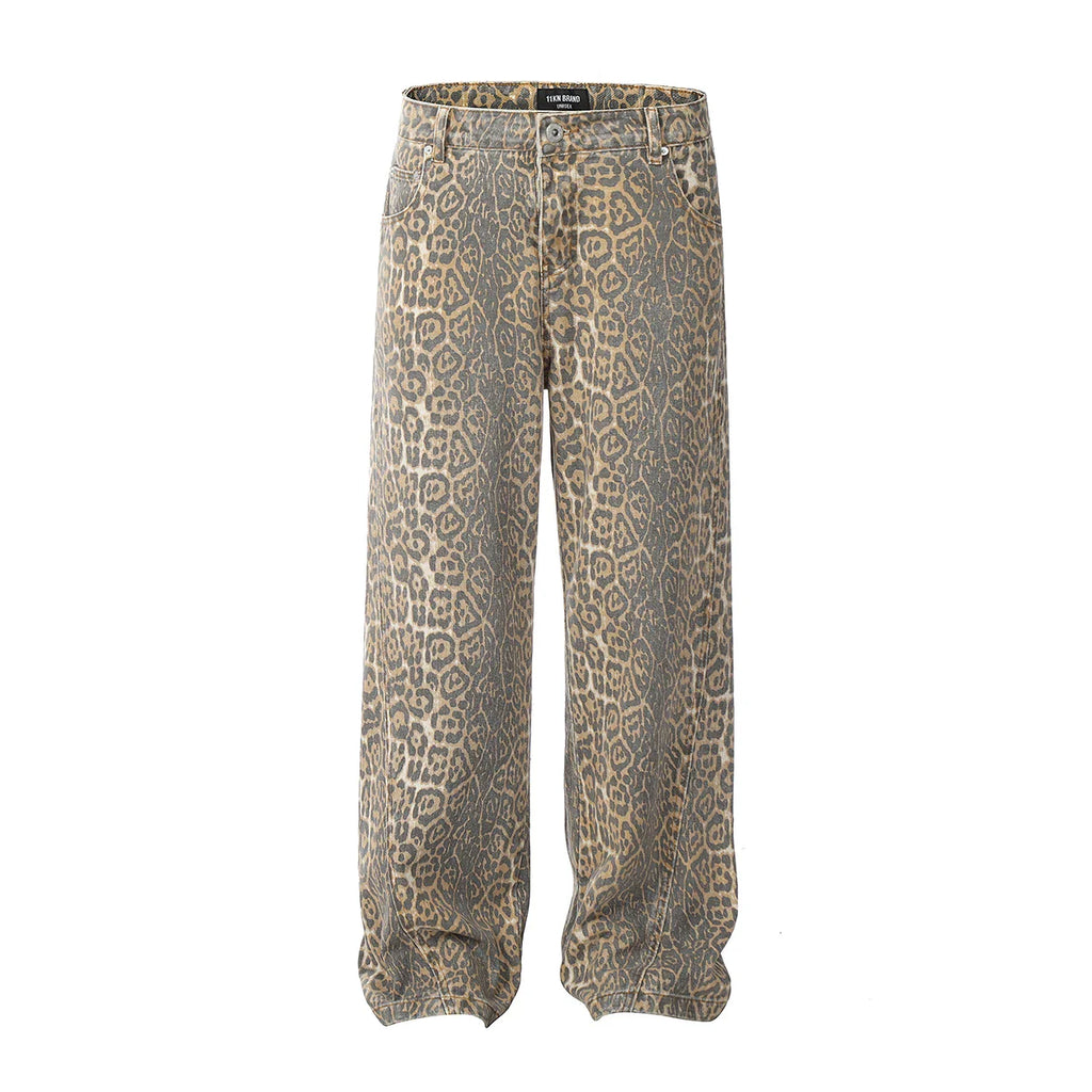 Vintage Century Luipaardprint Jeans