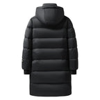 Heren Lange Winter Donsjas Met Donsisolatie Casual