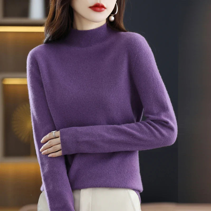 Sarah: Dames 100% Pure Wol Cashmere Trui voor de winter en herfst