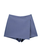 Variant image for Dames Skort Zwart Asymmetrisch Hoge Taille M Polyester-3