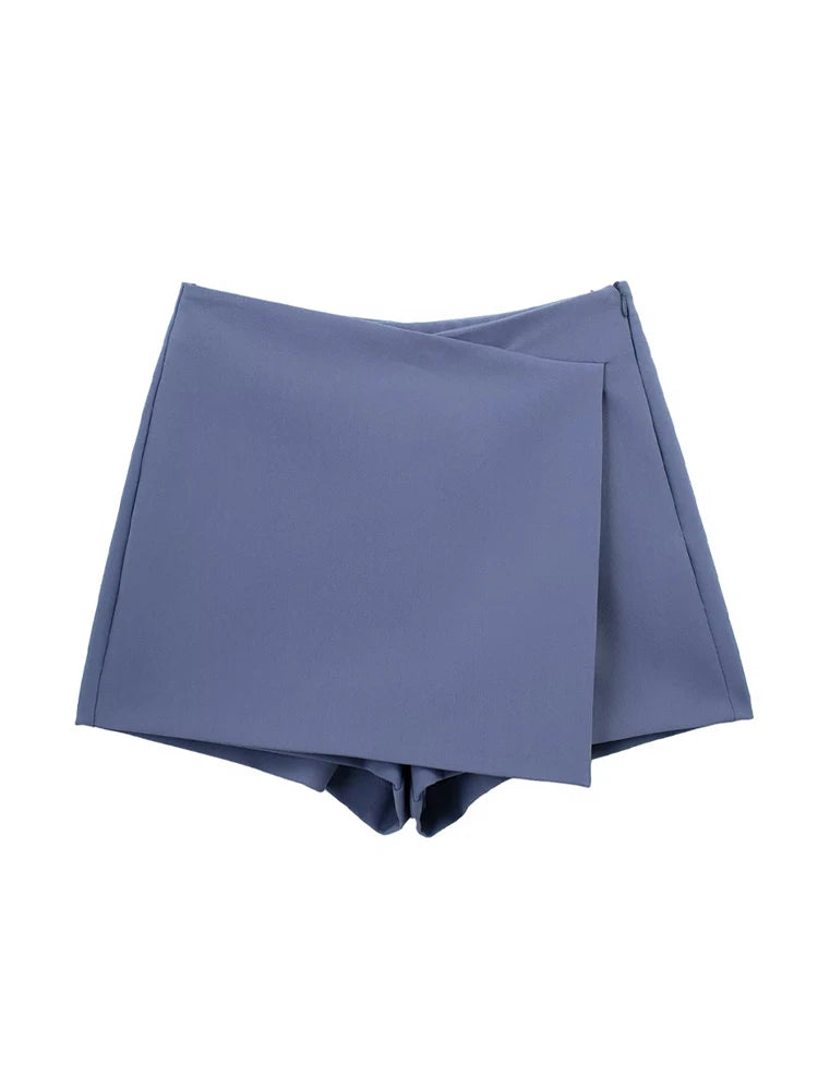 Variant image for Dames Skort Zwart Asymmetrisch Hoge Taille M Polyester-3
