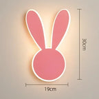 RabbitGlow - LED Wandlamp in Roze Konijnvorm voor Speelkamer