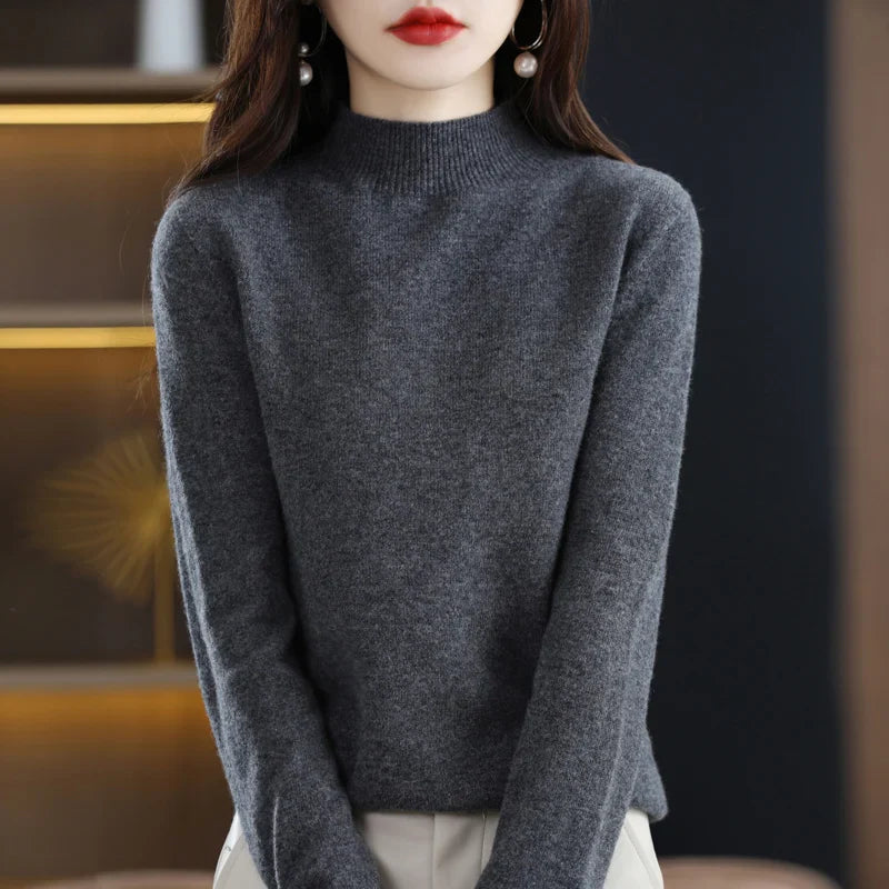 Sarah: Dames 100% Pure Wol Cashmere Trui voor de winter en herfst