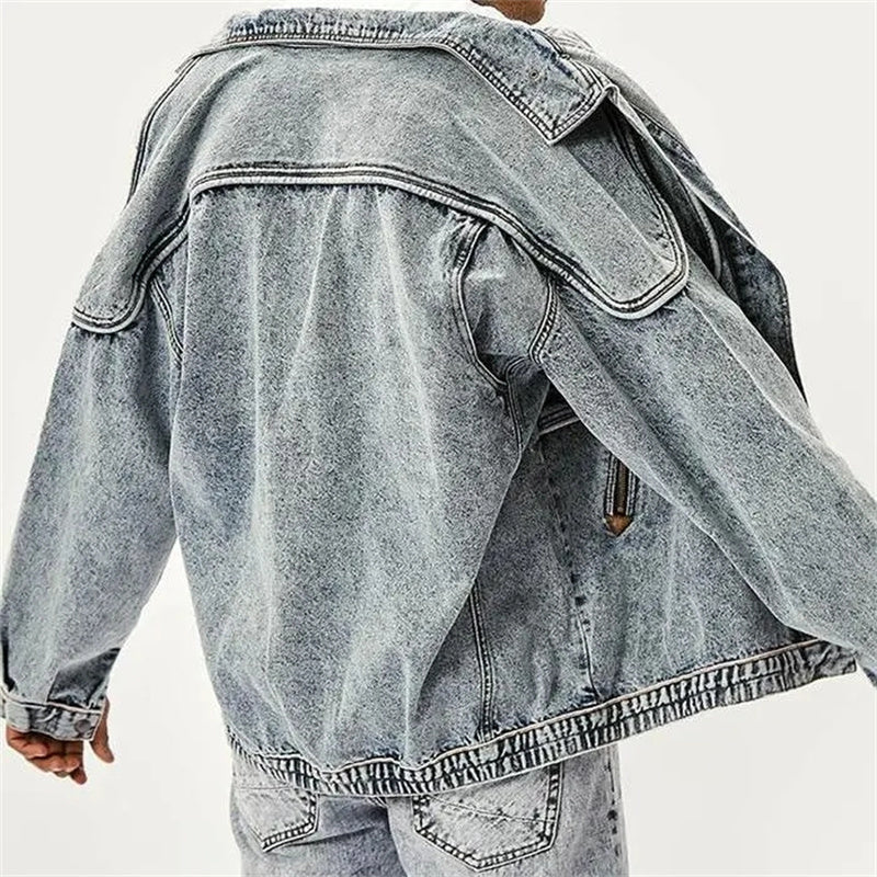 Heren Vintage Denim Jack met Klassieke Pasvorm en Duurzaam Materiaal voor Casual en Trendy Looks