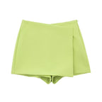 Variant image for Dames Skort Zwart Asymmetrisch Hoge Taille M Polyester-1
