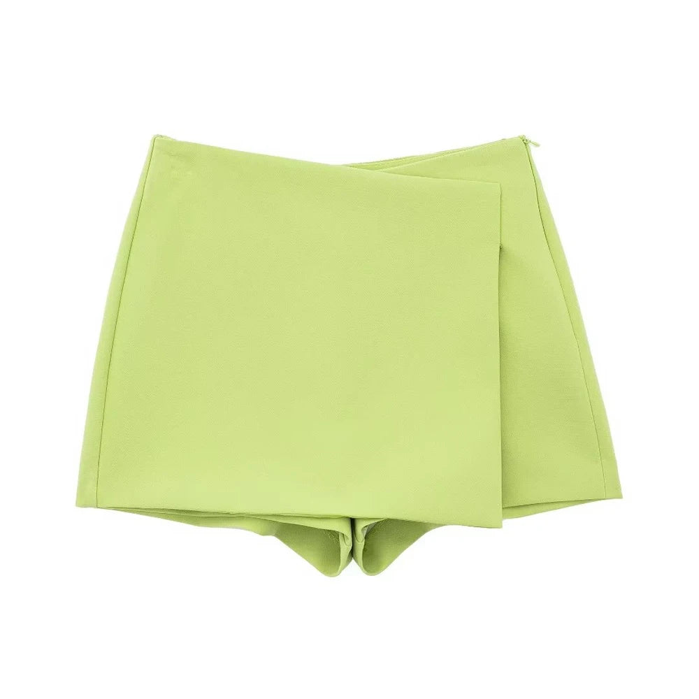 Variant image for Dames Skort Zwart Asymmetrisch Hoge Taille M Polyester-1