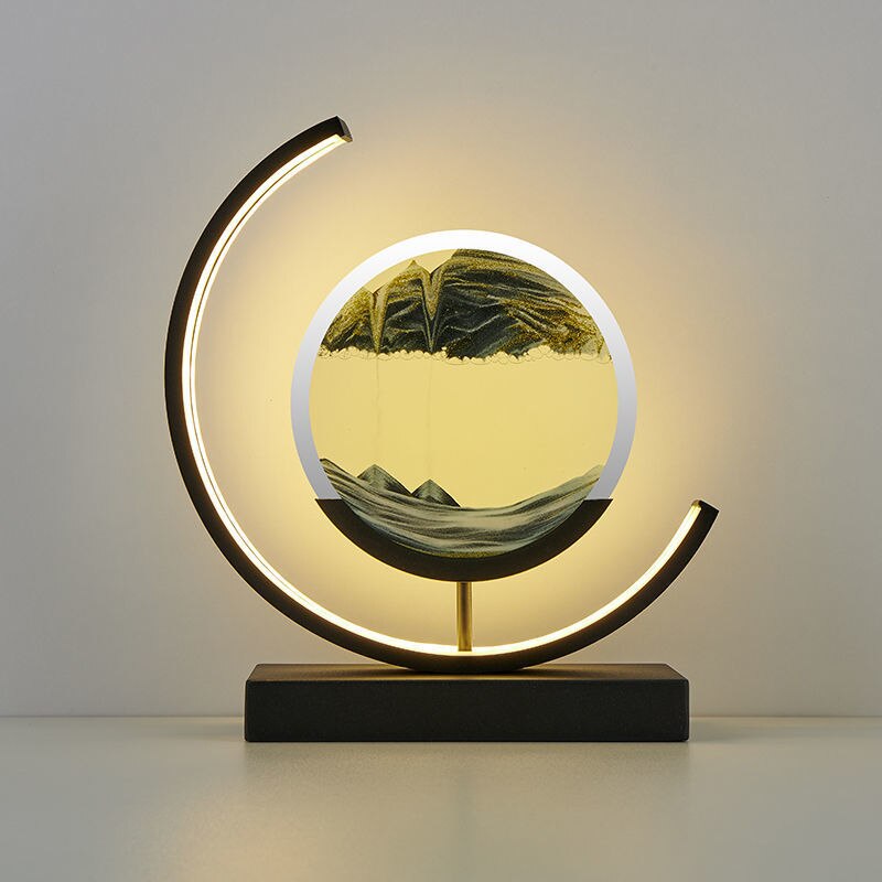 Quicksand Tafellamp Met Draaibaar Dynamisch 3D Zand En Zacht LED Licht Voor Sfeervolle Huisdecoratie En Oogbescherming