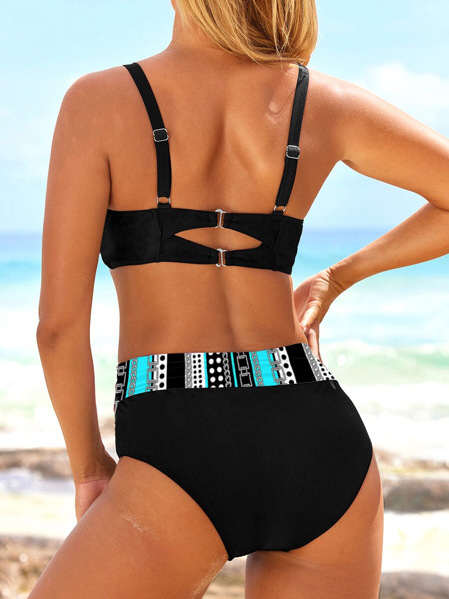 Eilyn Moderne Comfort Bikini Voor Dames Met Sportief Koord En Multikleur Ontwerp
