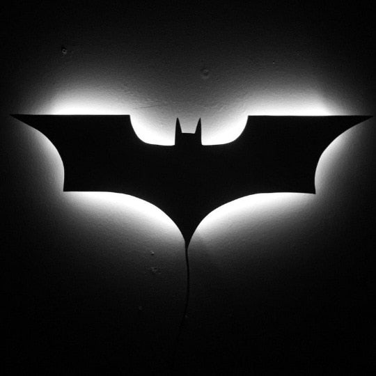 Batman LED Wandlamp met Draadloze Afstandsbediening en Kleurverandering