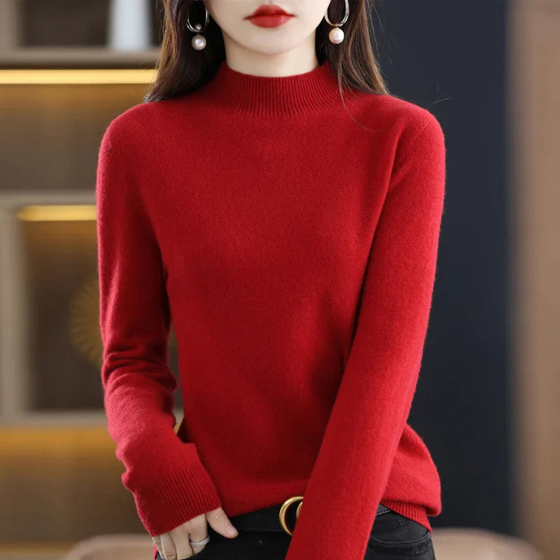 Sarah: Dames 100% Pure Wol Cashmere Trui voor de winter en herfst