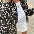 Manda - Bomber Jas Met Luipaard Print
