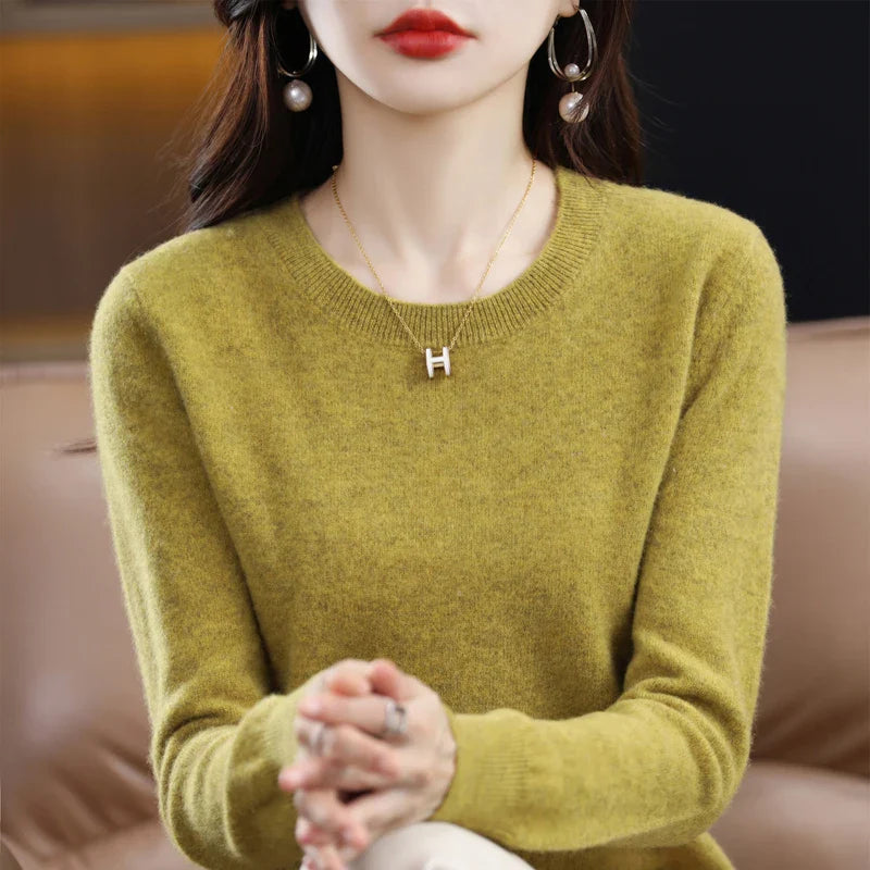 Claire: Dames 100% Pure Wol Cashmere Trui