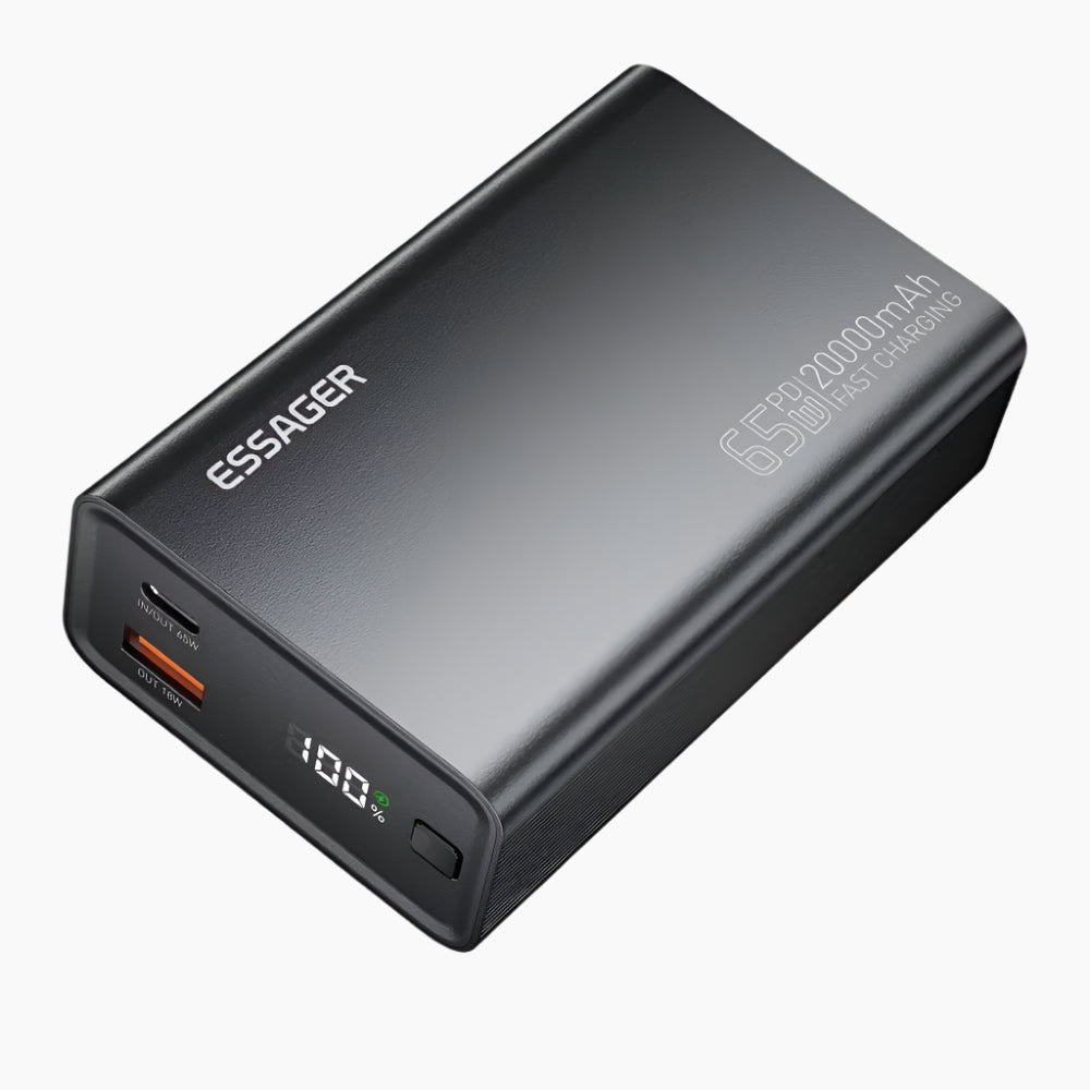 Draagbare Power Bank 20000mAh met Snelladen tot 65W voor Telefoon, Laptop en Tablet – Compact en Lichtgewicht-1